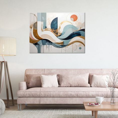 Wandbild Farbenfrohe geometrische Formen-Abstraktion 60x40 (1/4)