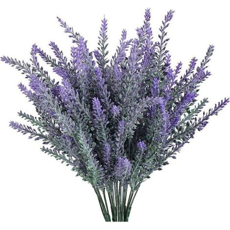 Artificielle Floqué Lavande, Lavande Artificielles Pour La Maison Bureau Bureau Fête de Mariage-4 pièces-Fei Yu (1/5)