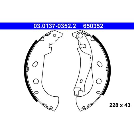 Jeu de mâchoires de frein ATE 03.0137-0352.2 FIAT 77362284 9947939