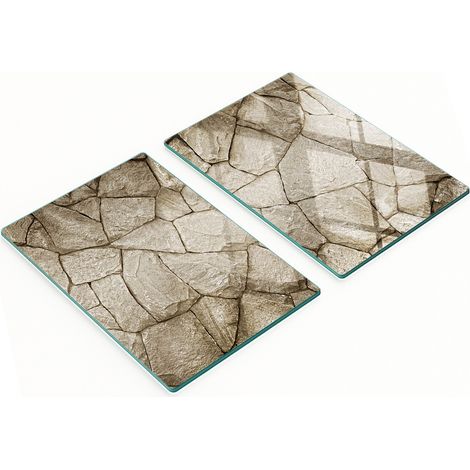 Taglieri e vassoi decorativi in vetro effetto muro di pietra 2x40x52 cm (1/5)