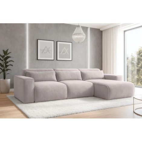 AX LIVING Wohnlandschaft mit Schlaffunktion Ruyam Sofa Creme 310 cm R