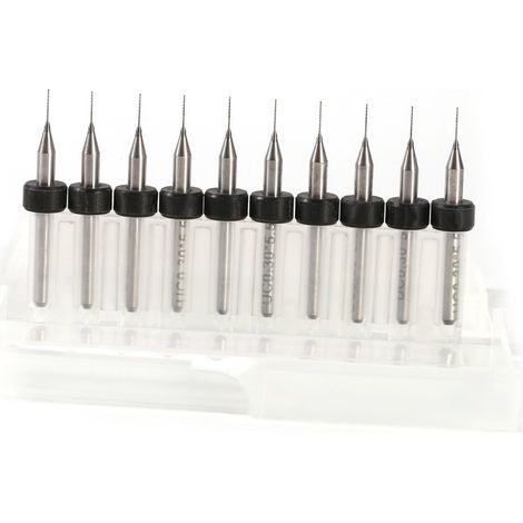 10Pcs Micro Foret Spiral pour Carte de Circuit Imprimé PCB de Précision 0.3mm Accessoires de Perceuse(0.3mm) (1/5)