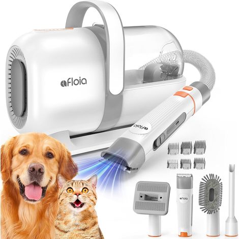 Kit de toilettage pour chien avec aspirateur, tondeuse pour chat, aspiration 99 % des poils d'animaux, kit de toilettage pour animaux de compagnie avec 7 outils éprouvés pour le (1/5)