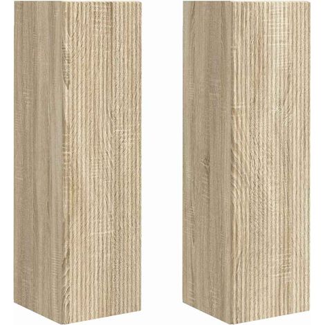 Meuble TV Banc TV Armoire TV mural 2 pcs Sonoma 30 x 31 x 100 cm Bois d'ingénierie (1/5)