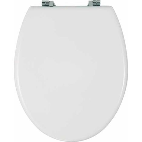 Wenko 16705100 Asse WC Bali, Fissaggio, Pannello Fibra di Legno Pressato, 43,2 x 36,3 cm, Bianco (1/7)