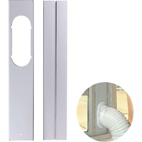 Verstellbare Fensterdichtung für mobile Klimaanlagen, 130 cm – 10 cm breite PVC-Platte – Einfache Montage mit Klebeband (1/5)