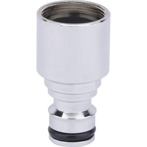Adaptateur brise-jet automatique femelle 22x100 sortie rapide Chrome Pour robinetterie salle de bain et cuisine (1/5)