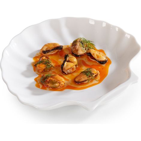 Assiette Mélamine Coquille Saint-Jacques 25 x 23,5 cm - Pujadas (1/2)