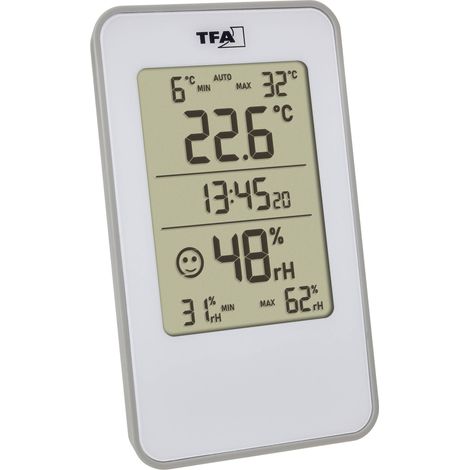 TFA Dostmann Digitales Thermo-Hygrometer Thermo-hygromètre blanc 30.5057.02 (1/5)