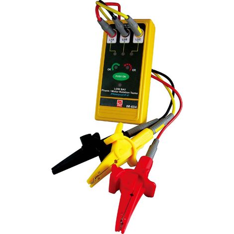 Rs Pro – Testeur de rotation de phase – Pince crocodile – CAT III 1000V, CAT IV 600V – Autonomie 50 heures – Pour environnements à haute tension