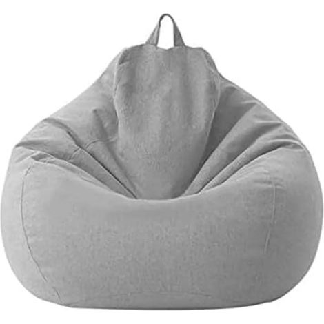 Housse de canapé pour fauteuil Puffy Giant, non rembourrée, en lin, assise lounge, pouf géant, canapé moelleux, tatami, salon, housse de protection (80x90cm) (1/5)