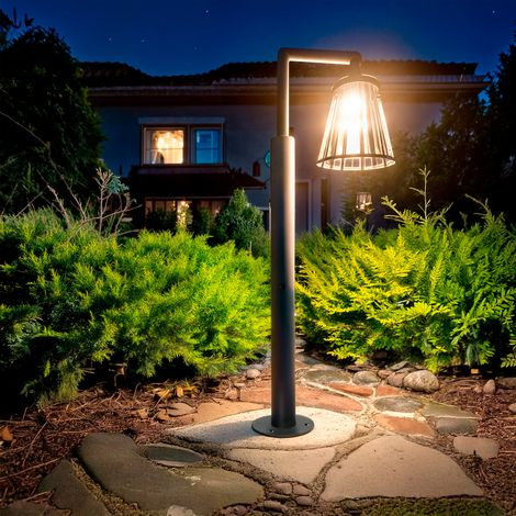 LED Bodenstehleuchte Außen 6W 95cm Aluminium Bradda Schwarz (1/5)