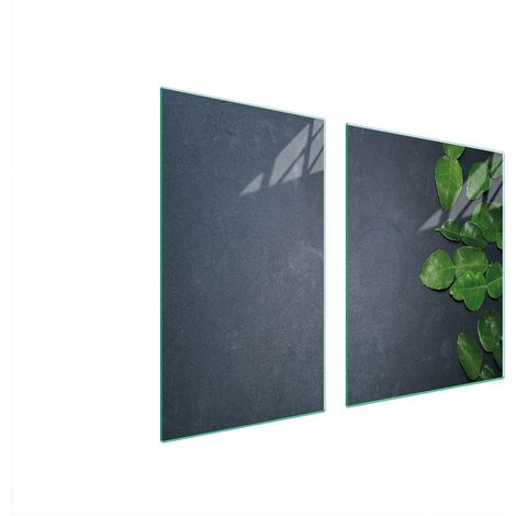 Assiette en verre et planche à découper en ardoise 100x52 (1/5)