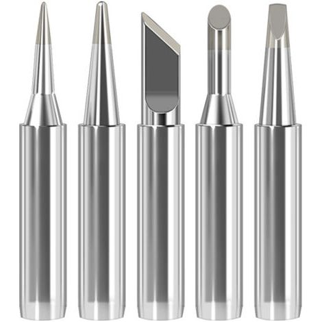 Lot de 5 pointes de fer à souder I+B+K+3C+2.4D, chauffage interne, température constante, cuivre nu 900M (44 x 6 mm) (1/3)
