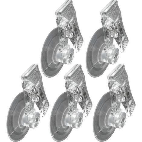 Filiyano-Lot de 5 ventouses murales rondes, multifonctionnelles et transparentes, pour la maison. (1/5)