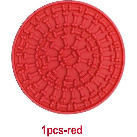 tapis à lécher en silicone pour chien, portable, à ventouse, mural, durable, pour le toilettage et l'entraînement des animaux de compagnie. (1/3)