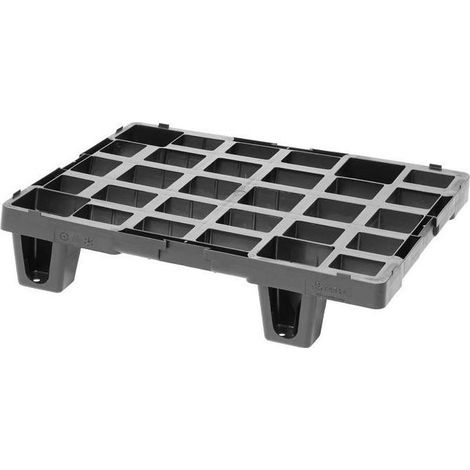 Kunststoffpalette Maße 400x600mm Antirutschkante 7mm 1/4 Euromaß TRANSPAK