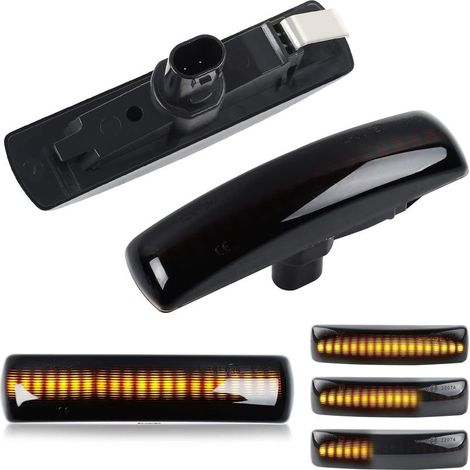 LED Dynamic Side Light Turn Signal, Amber Lamp Side Repeaters Marker CAN-bus Error Free Smoked Compatible with Lan-d Rove-r Discovery 3/4 Freelander 2 Sport (1/5)