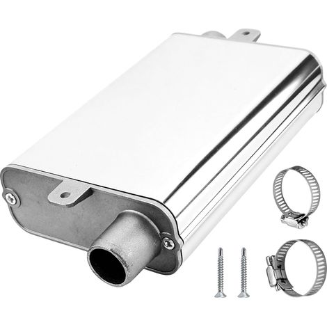 24 mm Abgasschlauch Schalldämpfer, 24mm silencieux de chauffage de stationnement Diesel d'acier inoxydable pour pour Kit De Chauffage De Voiture