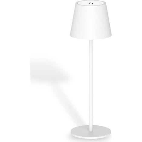 Lampada touch bianca da tavolo per bar e ristoranti 3000K ricaricabile autonomia 12h (1/3)