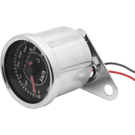 Modifiziertes Motorrad-Armaturenbrett: hochauflösender Tachometer, Kilometerzähler, kleines Instrumentenpanel im Retro-Stil (1/3)
