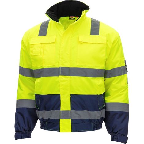 Pilotenjacke 7143 Motion Tex Viz neongelb / marineblau Gr. 4XL (1/3)