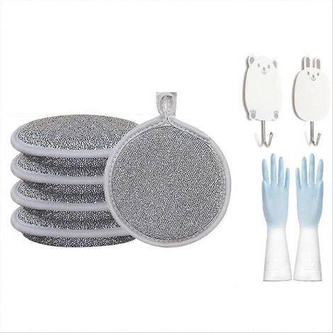 Multipurpose Wire vaisselle lavage chiffons Is utilisé pour humide et sec C (1/5)
