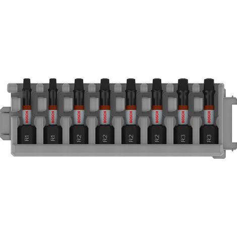 Bosch PRO Robertson Impact Bit R1(x2) R2(x4) R3 (x2) 55 mm 8-tlg. - 2608521U58 (1/5)