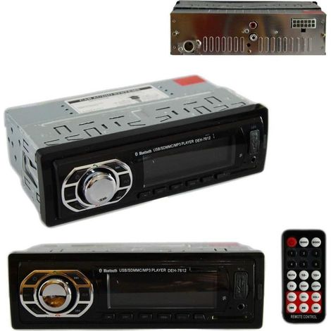 Trade Shop - Radio Estéreo Bluetooth Para Coche Manos Libres Radio Fm Mp3 Usb Aux Tarjeta Sd 45w X 4 - (1/5)