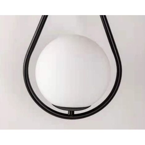 Indoor Wall Lamp Round Industrial Retro Adjustable Spherical Glass Metal Wall Light E27 for Children's Bedroom Living Room Stairs(Black) OjzBW9Nk37F (1/4)