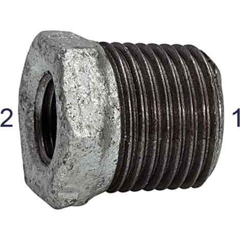 Riegler Reduzierstück 241, AG/IG, R 2, Rp 1 1/4, schwarzer Temperguss (1/2)