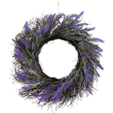 Kaemingk Kranz mit Lavendel Ø 55 H: 10 cm - Kunstblumen