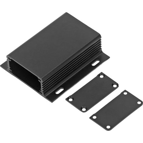 Boîtier de jonction étanche en aluminium, type intégré, 25 x 71 x 80 mm, noir (1/5)