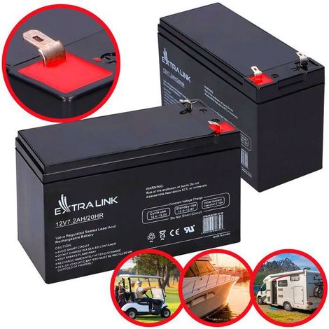 Extralink AGM 12 V 7,2 Ah / 7 Ah – Batterie AGM Sans Entretien (1/4)