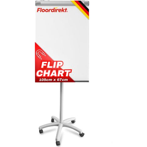 Tableau mobile magnétique 67 x 105 cm – Surface effaçable et inscriptible – Base étoilée avec roulettes verrouillables – Pour bureaux et salles de réunion – Master Of Boards