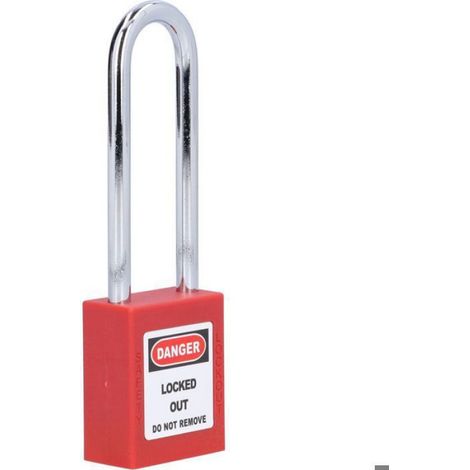 Cadenas De Sécurité - Barre En Acier Chromé 76 Mm - Résistant À La Corrosion Et Aux UV - Pour Verrouillage D'isolement - 1 Pièce (1/5)