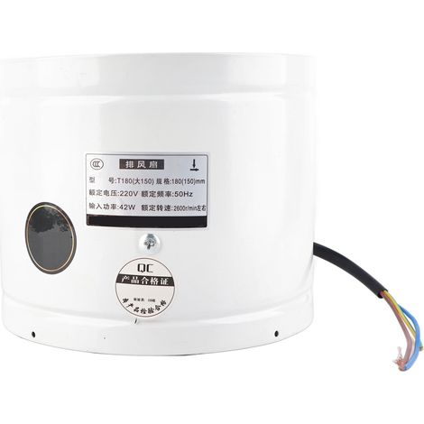 Ventilateur d'extraction mural 42 W 220 V, faible bruit, pour la maison, la salle de bain, la cuisine et le garage. (1/5)