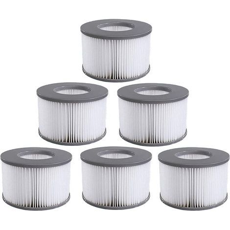 Lot de 6 cartouches filtrantes de rechange pour piscine gonflable Mspa, jacuzzi (1/5)