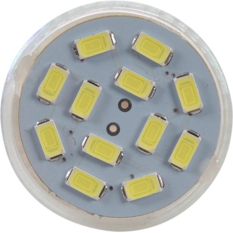 20 spots LED GU4 (MR11) de 6 W, connecteur MR11, 12 LED SMD 5730, 570 lumens, DC 12 V, blanc. (1/5)