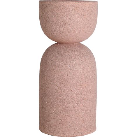 Cache pot design rose en polyresine pour une touche contemporaine - Rose poudré contemporain (1/4)