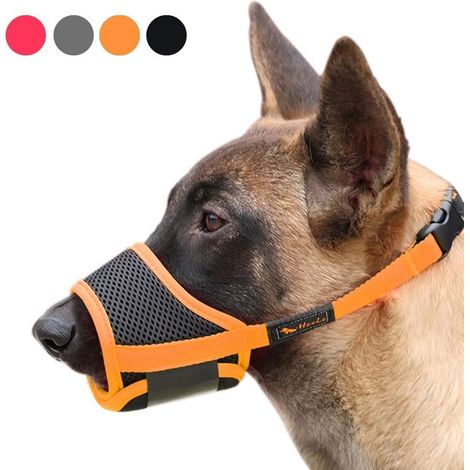 Adjustable Nylon Dog Muzzle for Dogs, Anti Barking Anti-Bite, M (1/5)