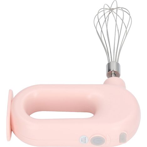 Batteur électrique sans fil rechargeable USB, fouet à œufs et crème portatif, multifonction, batterie intégrée, rose, pour usage domestique (1/5)