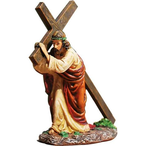 Estatua de la Crucifixión personalizada – Figura de resina blanda, 11 x 5 x 12 cm – Una elegante idea para regalo. (1/5)
