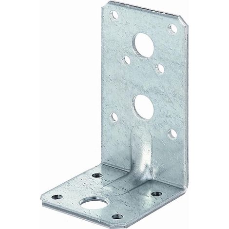 Équerre de fixation réglable en acier galvanisé – Dimensions 90x50x50 mm – 13 perçages pour angles droits précis – Marquage CE – Alberts