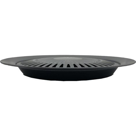 Plaque de cuisson barbecue ronde antiadhésive pour plancha petit braiseur intérieur extérieur 31,5 cm alliage (1/2)