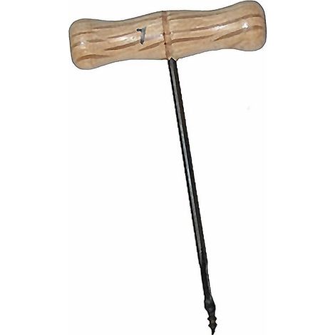 T.F barrena 1-1/2 m/madera 901-1.5 , Barrena 901/1,5. Para la realización de orificios sin causar fisuras en la madera. Punta en espiral. - Mango de madera. - Punta de 1,5 pulgadas