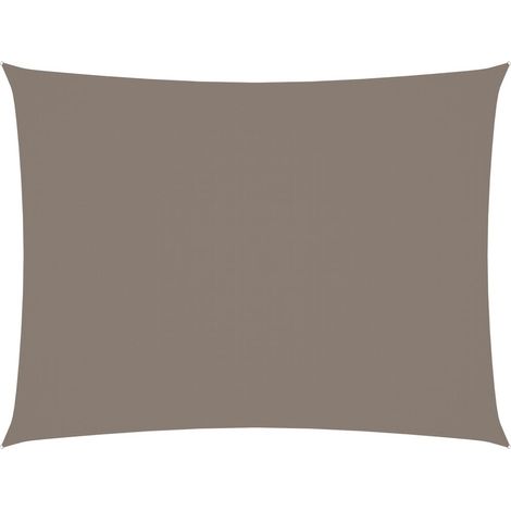 Voile de parasol Tissu Oxford rectangulaire 2x3,5 m Taupe (1/5)