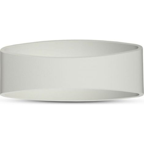 V-TAC VT-705 LAMPADA DA MURO WALL LIGHT LED 5W FORMA ARROTONDATA COLORE BIANCO - SKU 8208 / 8232 - Colore Luce: Bianco Caldo (1/5)