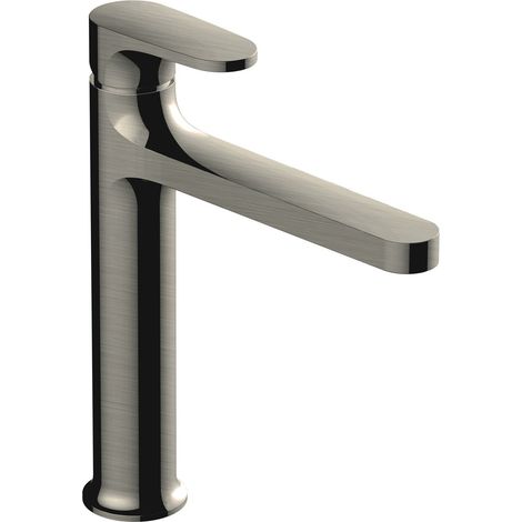 RAK Portofino Brushed Nickel Mid Height Basin Mixer Tap - RAKPOR3016N (1/2)