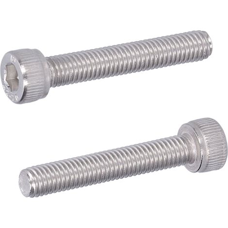 30 Vis à tête cylindrique M5 A2-70, Lot de 30 pour bricolage et fixation, Filetage M5 Longueur 30 mm (1/5)